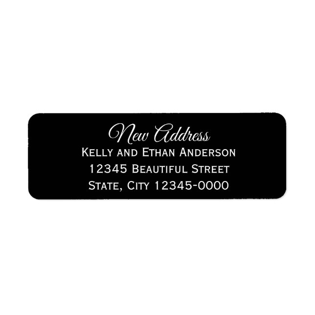 Elegant White and Black New Address (Front)