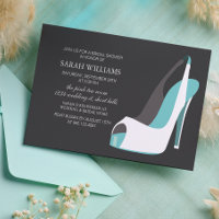 Elegant White and Blue Shoes Bridal Shower