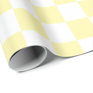 Elegant White and Cream Chequerboard  Wrapping Paper