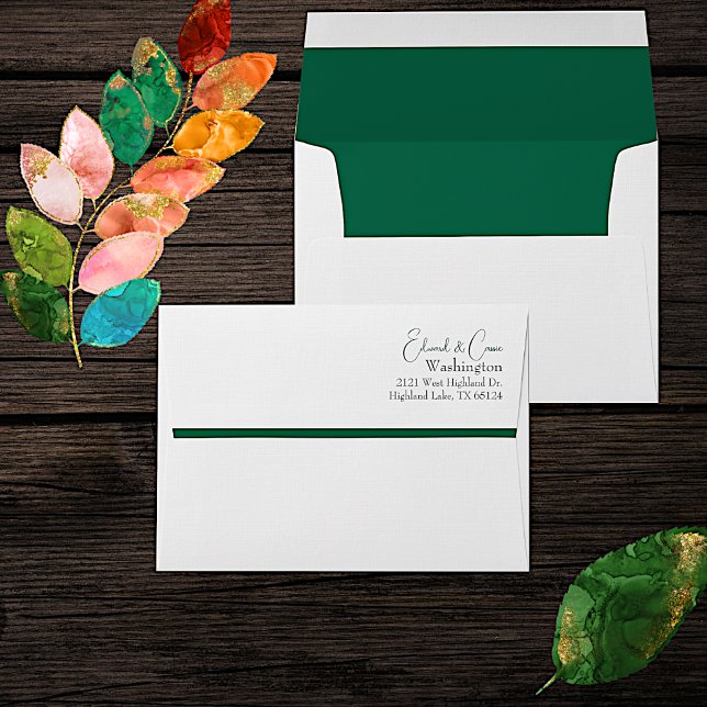 Elegant White and Emerald Green Envelope (Creator Uploaded)