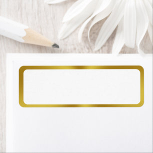Elegant White and Gold Border Blank