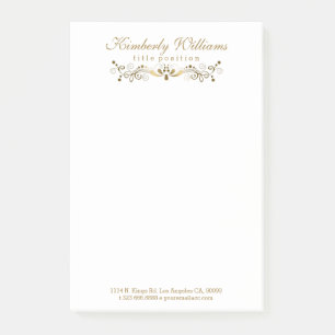Elegant White And Gold Floral Lace Post-it Notes