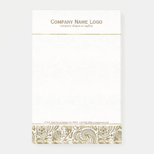 Elegant White And Gold Floral Paisley Post-it Notes