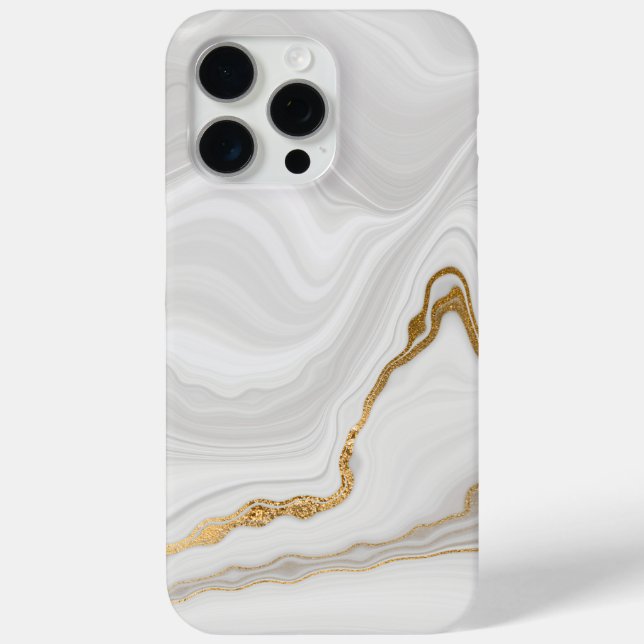 Elegant White And Gold Marble Case-Mate iPhone Case (Back)