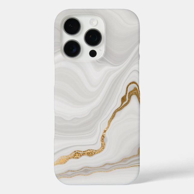 Elegant White And Gold Marble Case-Mate iPhone Case (Back)
