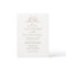 Elegant White and Gold Monogram Wedding Invitation