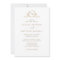 Elegant White and Gold Monogram Wedding Invitation