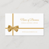 Elegant White and Gold Ribbon Gift Wrapped Bow