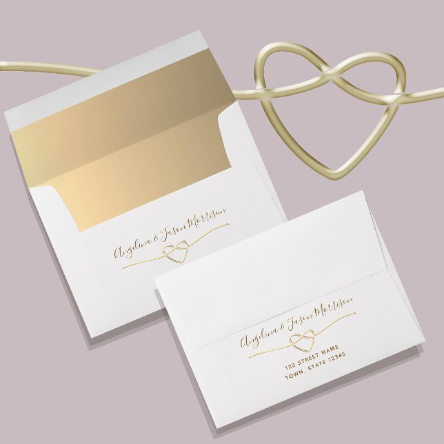 Elegant White and Gold Wedding Envelope (Creator Uploaded)