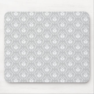 Elegant White and Grey Pattern. Damask. Mouse Mat