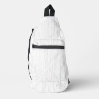 Elegant White and Grey Wood Grain Sling Bag