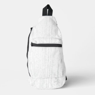 Elegant White and Grey Wood Grain Sling Bag