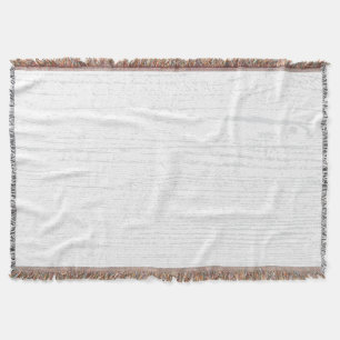 Elegant White and Grey Wood Grain Throw Blanket