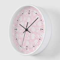 Elegant white and pale pink floral damask pattern