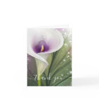 Elegant White and Purple Calla Lily Folded