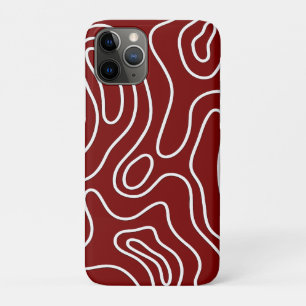 Elegant white and red geometric iPhone / iPad case