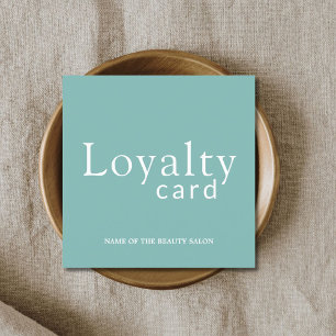 Elegant White Beauty Salon Loyalty Card