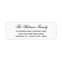 Elegant White Black Address