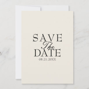 Elegant White Black Old Money Fancy Retro Wedding Save The Date