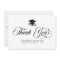 Elegant White Black Script Grad Cap Graduation