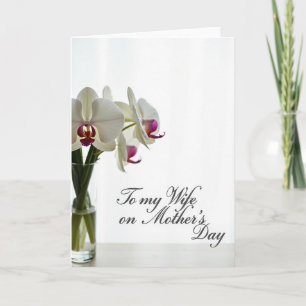 Elegant White Bloom Mothers Card