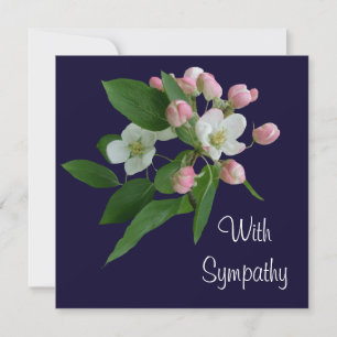 Elegant white blossom flower fine art sympathy card