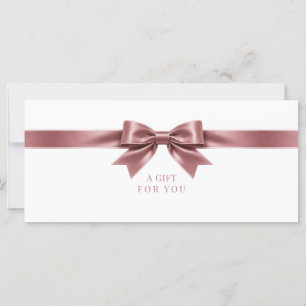 Elegant White Bow Gift Certificate
