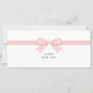Elegant White Bow Gift Certificate