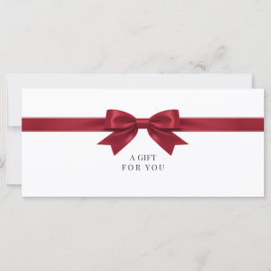 Elegant White Bow Gift Certificate