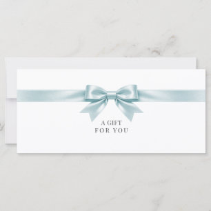 Elegant White Bow Gift Certificate