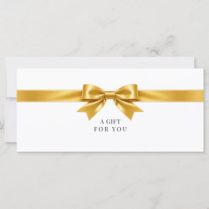 Elegant White Bow Gift Certificate