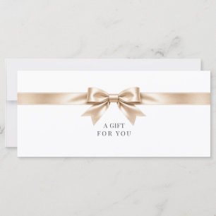 Elegant White Bow Gift Certificate