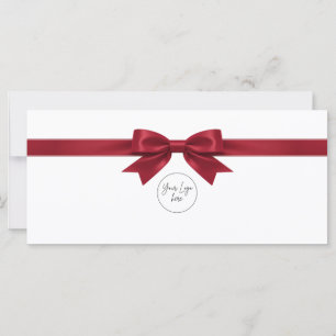 Elegant White Bow Logo Gift Certificate