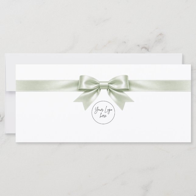 Elegant White Bow Logo Gift Certificate (Front)
