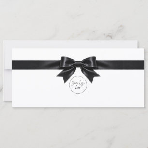 Elegant White Bow Logo Gift Certificate