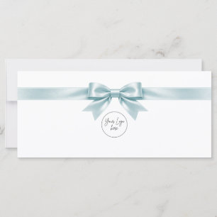 Elegant White Bow Logo Gift Certificate
