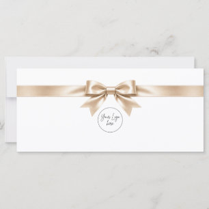 Elegant White Bow Logo Gift Certificate