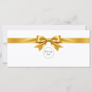 Elegant White Bow Logo Gift Certificate