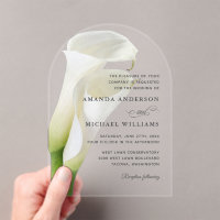 Elegant White Calla Lilies Floral Wedding