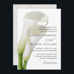 Elegant White Calla Lilies Floral Wedding Invitation<br><div class="desc">A beautifully chic and elegant choice in wedding invitations, this design has a pair of white calla lilies in soft painted watercolors placed prominently under the invitation text. Modern type face pairings present your text with style. Personalise the text template with your wedding details. The simplicity and colour scheme of...</div>