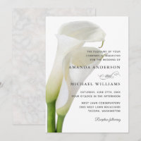 Elegant White Calla Lilies Floral Wedding