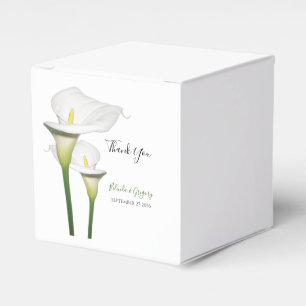 Elegant White Calla Lilies Wedding  Favour Box