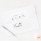 Elegant white candle product label