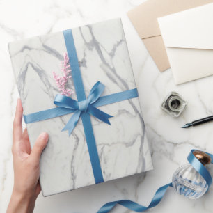 Elegant White Carrara Marble Wrapping Paper