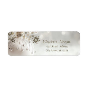 Elegant White Christmas Ball,Snowflakes