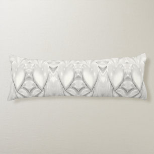 Elegant White Cream Heart Body Pillow