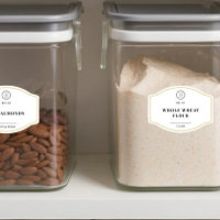 Elegant White Custom Logo Kitchen Pantry Labels