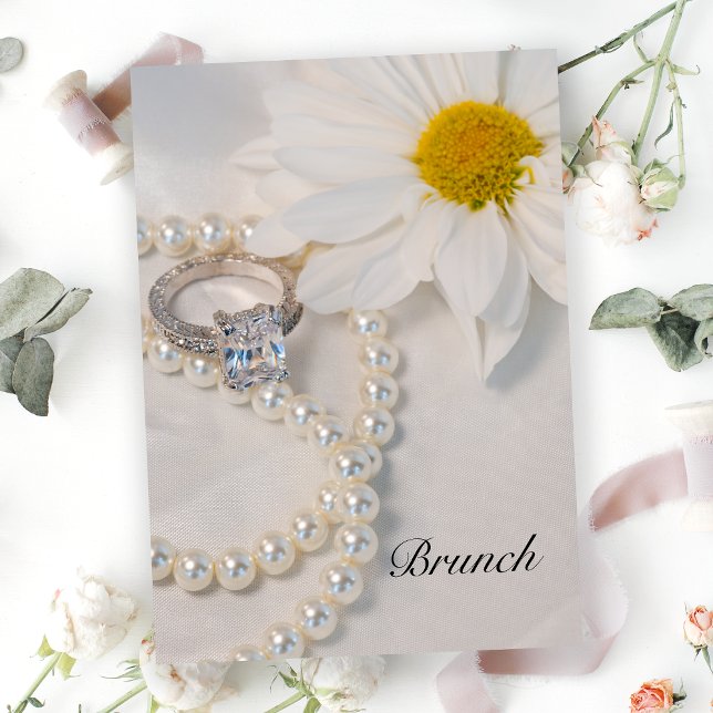 Elegant White Daisy Post Wedding Brunch Invitation (Creator Uploaded)