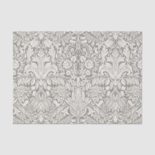 Elegant White Damask Floral Home Decor Tissue Paper