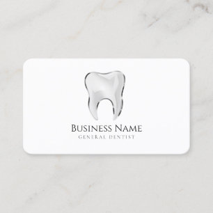 Elegant White Dental Business Card Template